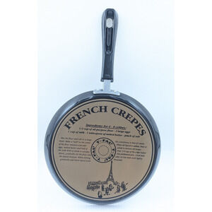 Crepe Pan T-Fal With French Crepes Recipe On Bottom Eiffel Tower Non Stick (One)